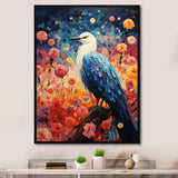 Seagull Whimsical Wings Pointillism - Seagull Framed Canvas Art