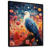 Seagull Whimsical Wings Pointillism - Seagull Framed Canvas Art