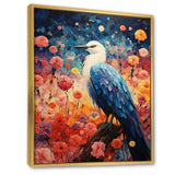 Seagull Whimsical Wings Pointillism - Seagull Framed Canvas Art