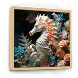 Seahorse With Flowers Sanctuary - Seahorse Home Decor Art