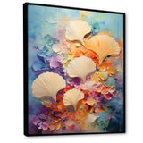 Abstract Ocean Seashell Collage - Seashell Bedroom Wall Art