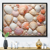 Seashell Contemporary Collage - Seashell Canvas Wall Art
