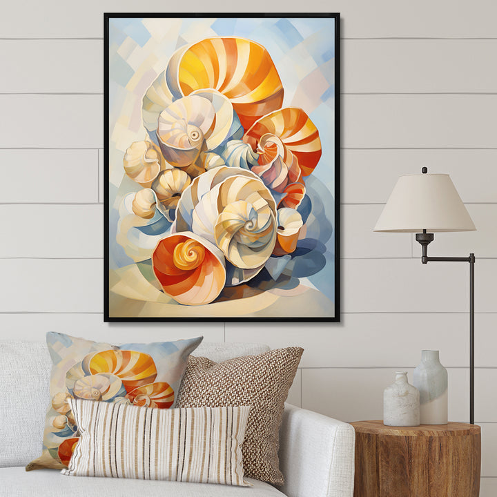 Cubist Colorful Seashells - Seashell Wall Decor