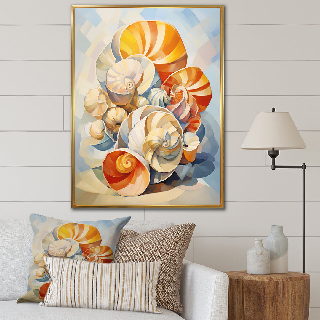 Cubist Colorful Seashells - Seashell Wall Decor