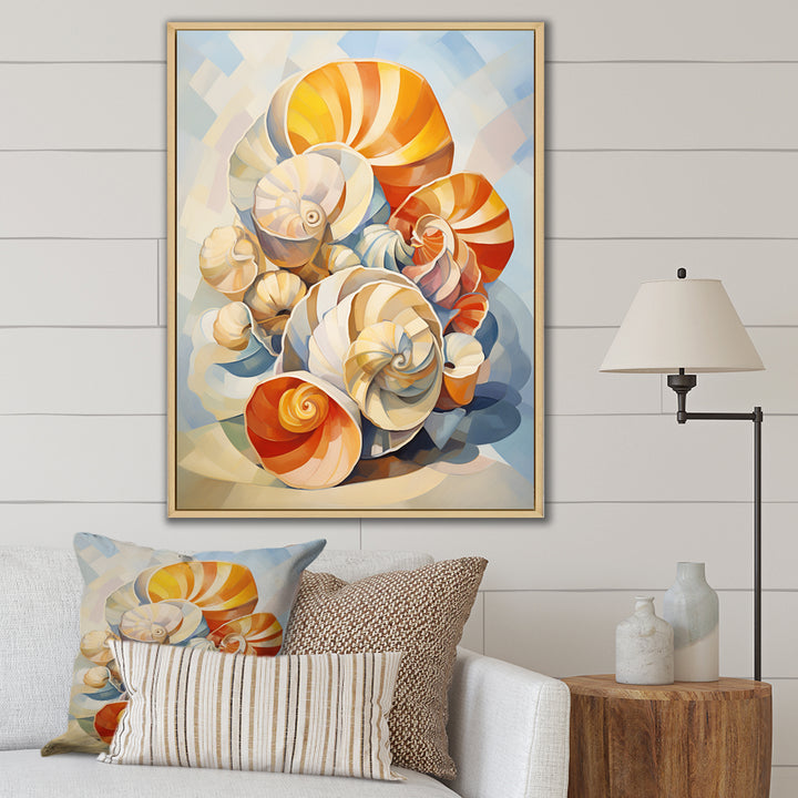 Cubist Colorful Seashells - Seashell Wall Decor