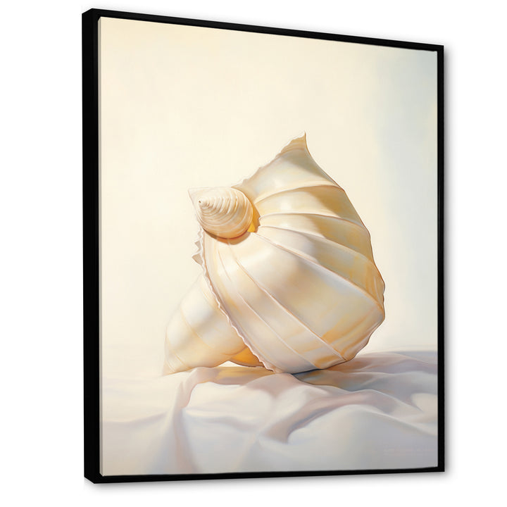 Seashell Minimalist Gems - Beige Seashell Wall Art