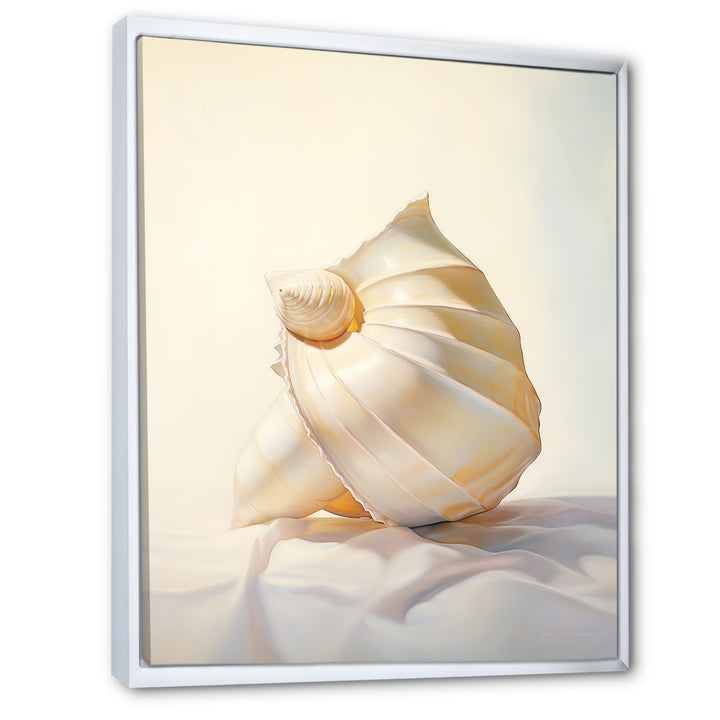 Seashell Minimalist Gems - Beige Seashell Wall Art