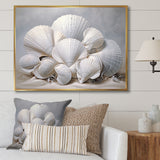 Monochromatic White Seashells - Seashell Home Decor Art