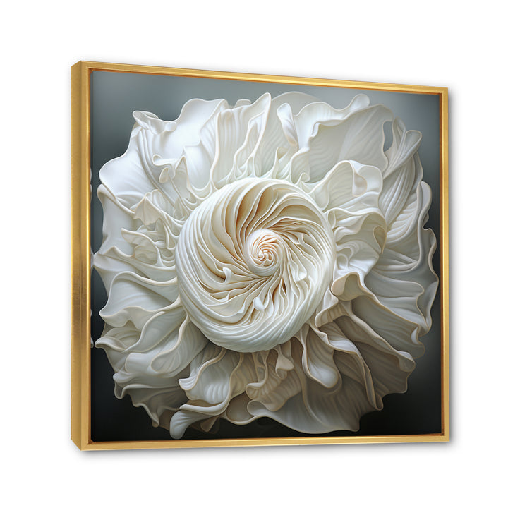 Monochromatic Seashells - Seashell Living Room Wall Art