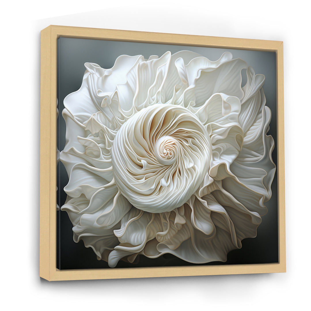 Monochromatic Seashells - Seashell Living Room Wall Art