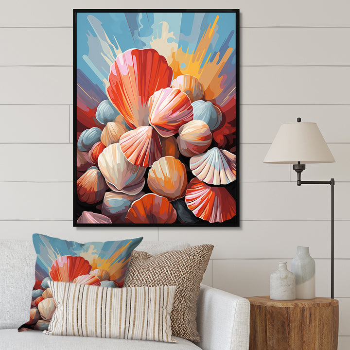 Seashells Pop Art Collage - Seashell Wall Art Prints