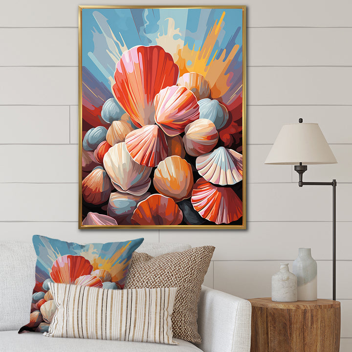 Seashells Pop Art Collage - Seashell Wall Art Prints