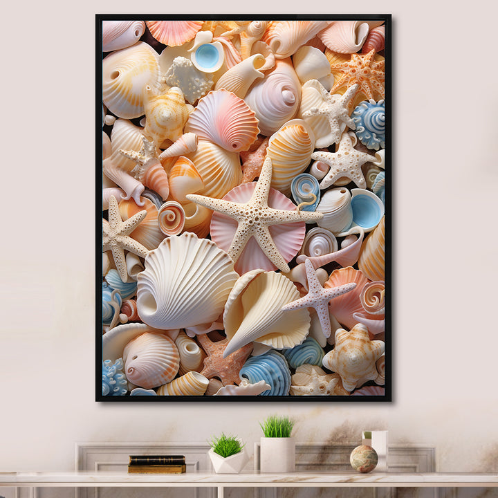 Seashell Realistic Treasures Realism - Multi-Color Seashell Wall Art