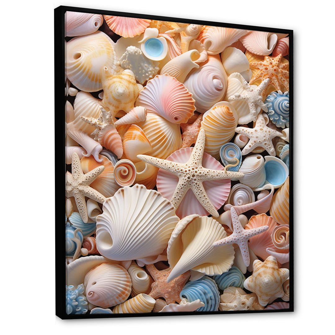 Seashell Realistic Treasures Realism - Multi-Color Seashell Wall Art