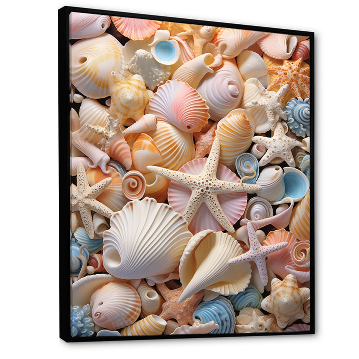 Seashell Realistic Treasures Realism - Multi-Color Seashell Wall Art