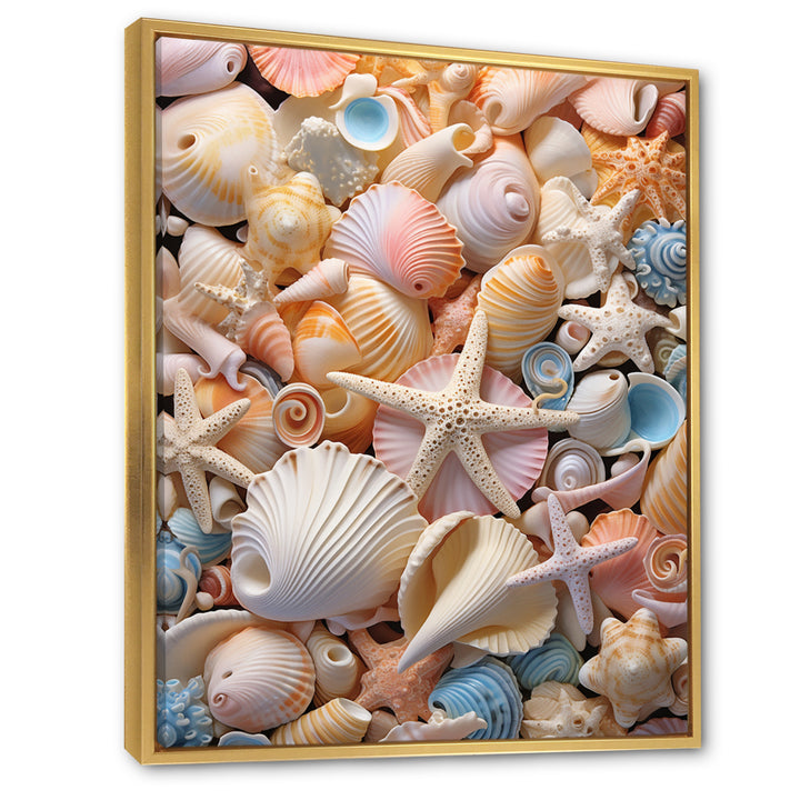 Seashell Realistic Treasures Realism - Multi-Color Seashell Wall Art