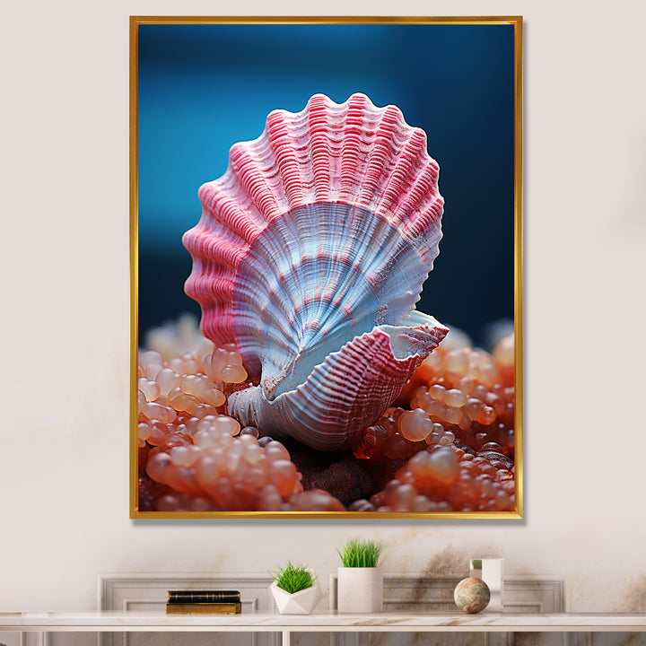 Pink Seashell Symphony - Seashell Bedroom Wall Art