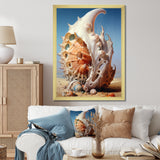 Abstract Surreal Seashells - Seashell Canvas Wall Art