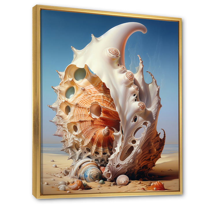 Abstract Surreal Seashells - Seashell Canvas Wall Art