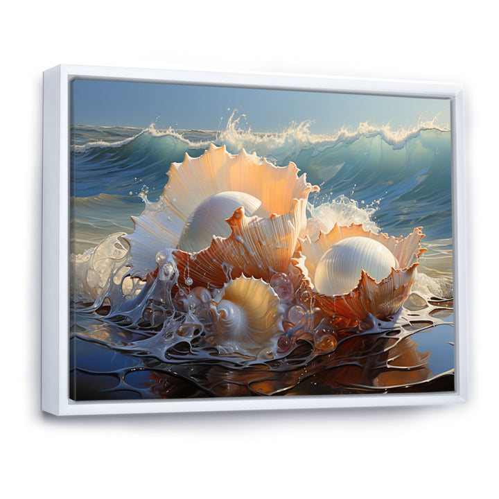 White Seashells On The Beach - Seashell Wall Decor