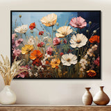 Abstract Seasonal Flowers Watercolor I - Floral Canvas Wall Art