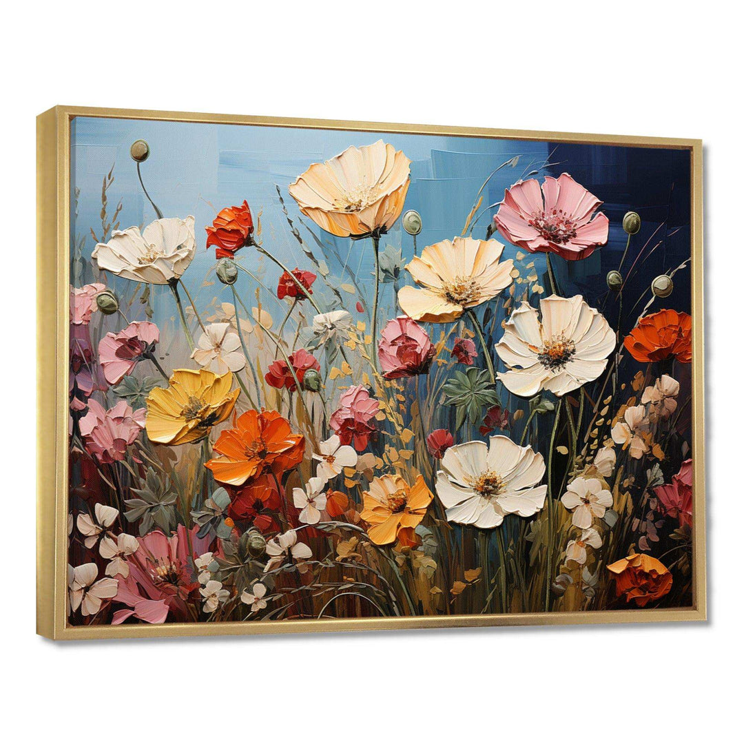 Abstract Seasonal Flowers Watercolor I - Floral Canvas Wall Art