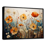 Orange Seasonal Flowers Seasonal Collage II - Floral Canvas Wall Art