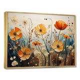 Orange Seasonal Flowers Seasonal Collage II - Floral Canvas Wall Art