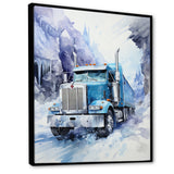 Turquoise Semi Truck Arctic Hauler I - Truck Canvas Wall Art