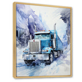 Turquoise Semi Truck Arctic Hauler I - Truck Canvas Wall Art