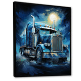 Red Semi Truck Custom Classic I - Truck Canvas Wall Art