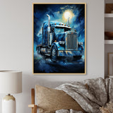 Red Semi Truck Custom Classic I - Truck Canvas Wall Art