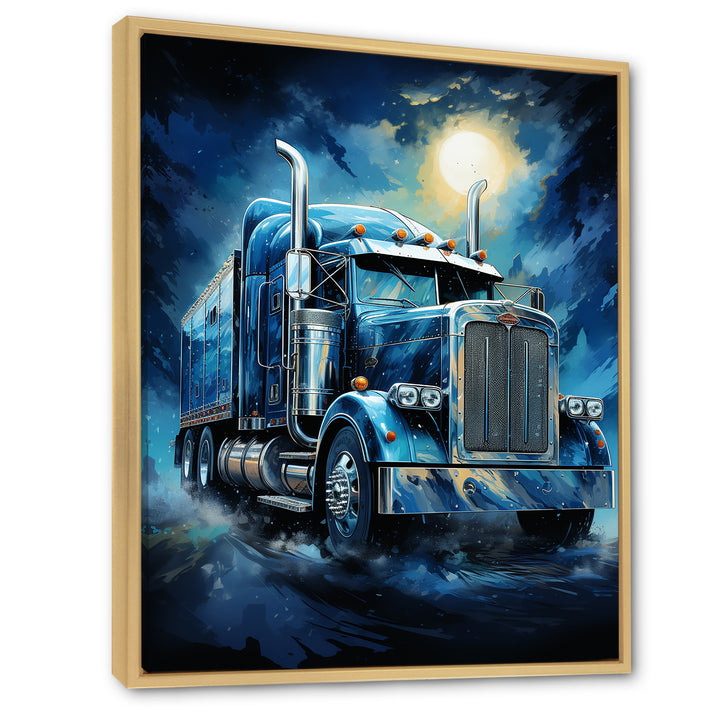Red Semi Truck Custom Classic I - Truck Canvas Wall Art