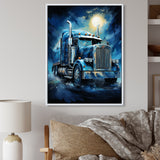 Red Semi Truck Custom Classic I - Truck Canvas Wall Art