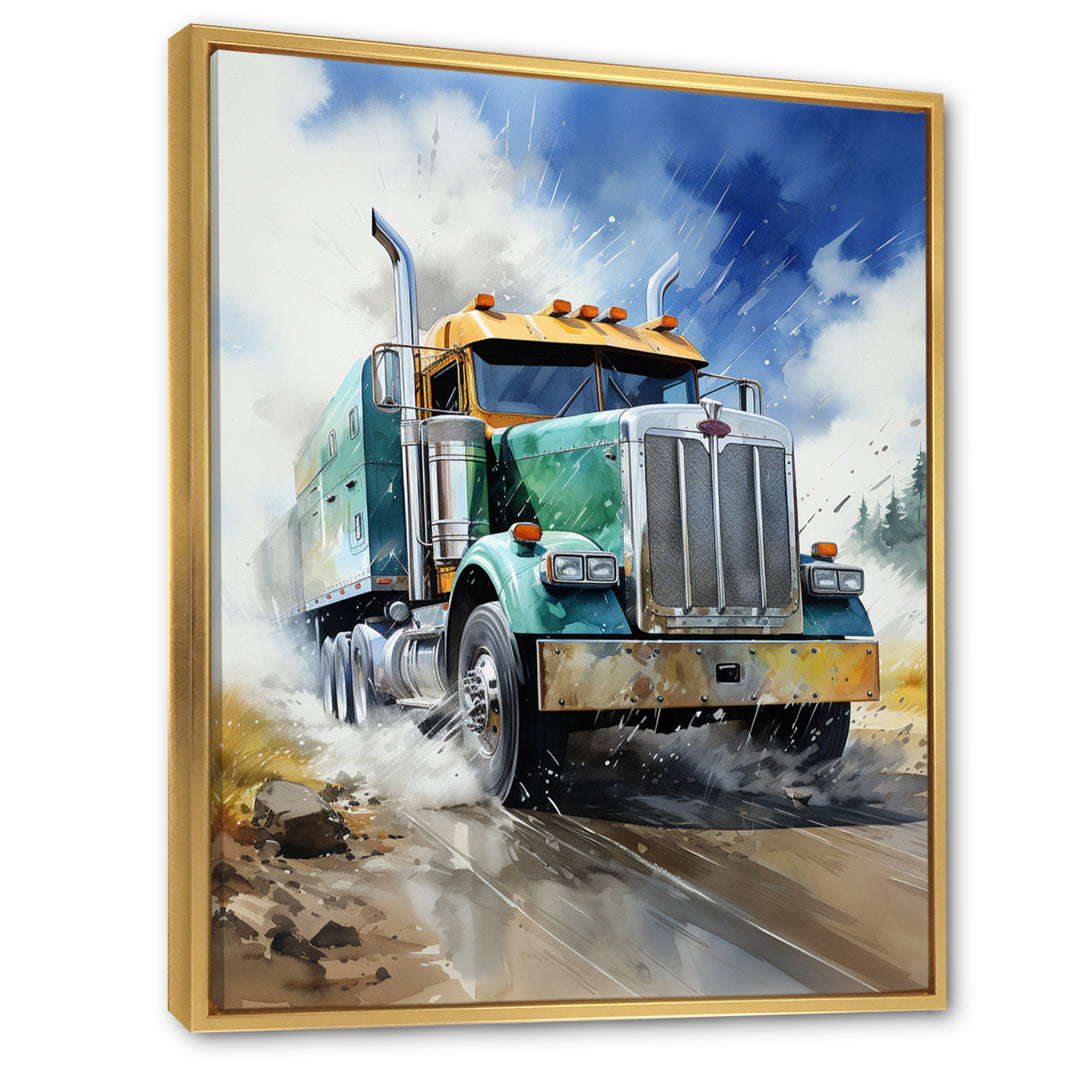 Heavy Duty Semi Truck I - Truck Canvas Wall Art