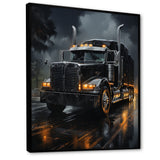 Midnight Cruiser Semi Truck I - Truck Canvas Wall Art