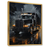 Midnight Cruiser Semi Truck I - Truck Canvas Wall Art