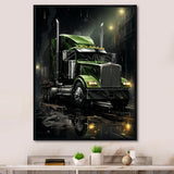 Semi Truck Night Hawk - Truck Canvas Wall Art