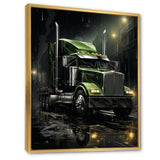 Semi Truck Night Hawk - Truck Canvas Wall Art