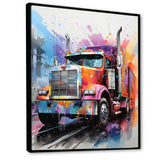 Semi Truck Rebel Rumble I - Truck Canvas Wall Art