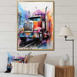 Semi Truck Rebel Rumble I - Truck Canvas Wall Art