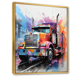 Semi Truck Rebel Rumble I - Truck Canvas Wall Art