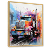 Semi Truck Rebel Rumble I - Truck Canvas Wall Art
