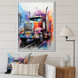 Semi Truck Rebel Rumble I - Truck Canvas Wall Art