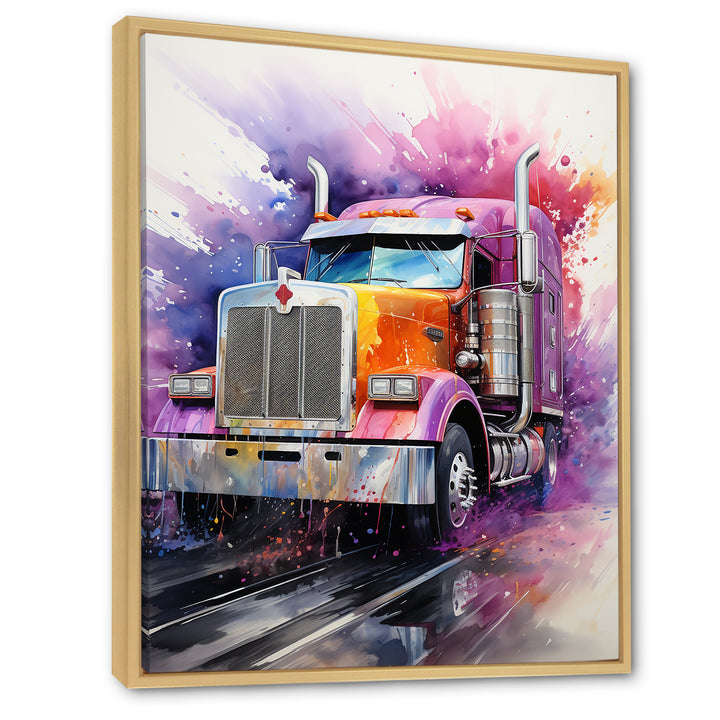 Semi Truck Speed Demon I - Truck Canvas Wall Art