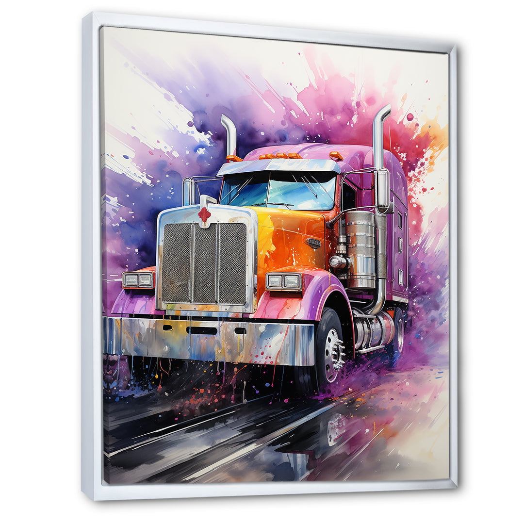 Semi Truck Speed Demon I - Truck Canvas Wall Art