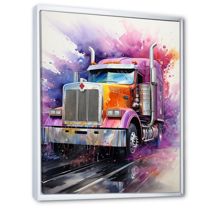 Semi Truck Speed Demon I - Truck Canvas Wall Art