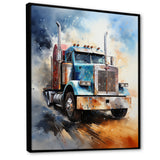 Semi Truck The Workhorse - Truck Canvas Wall Art