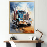 Semi Truck The Workhorse - Truck Canvas Wall Art