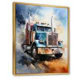 Semi Truck The Workhorse - Truck Canvas Wall Art